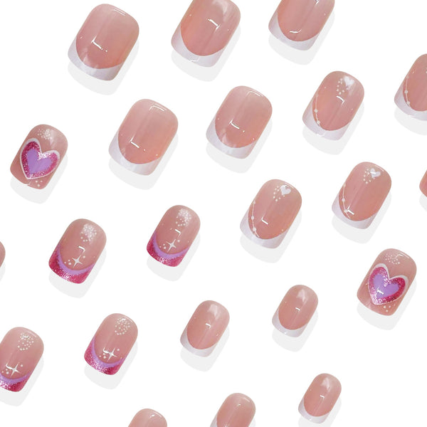 Pink and White French