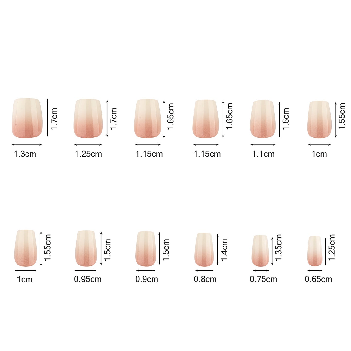 240 pieces of boxed ballet square fake nails