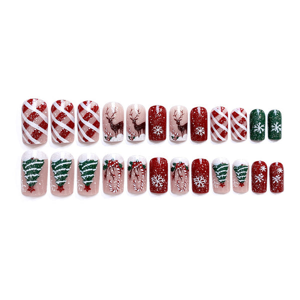 Red Christmas tree snowflake