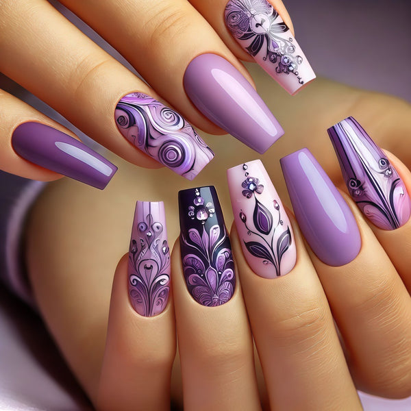 Lilac swirl textured flower