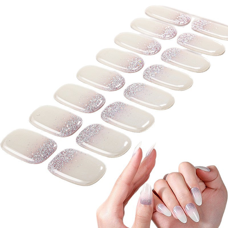 Semicured UV gel nail sticker