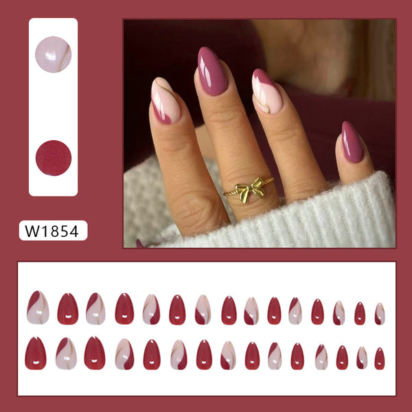 30 pieces of fuchsia gold lines