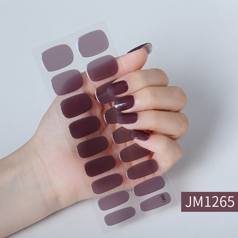 Semicured UV gel nail sticker kit