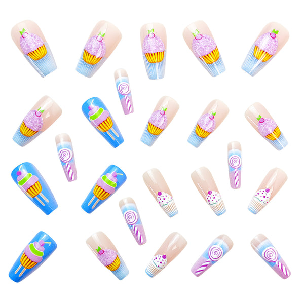 24pcs/Set Press On Nails