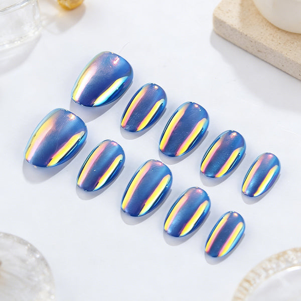 Blue and Purple Symphony Cat's Eye Aurora 32 pieces