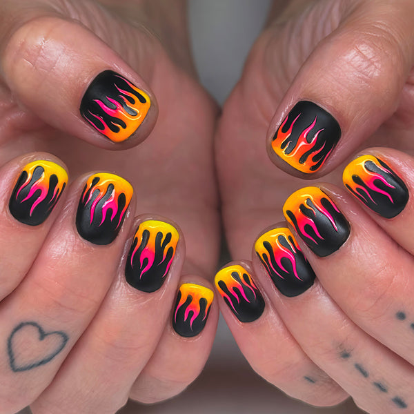 Halloween Press On Nail Black w-231