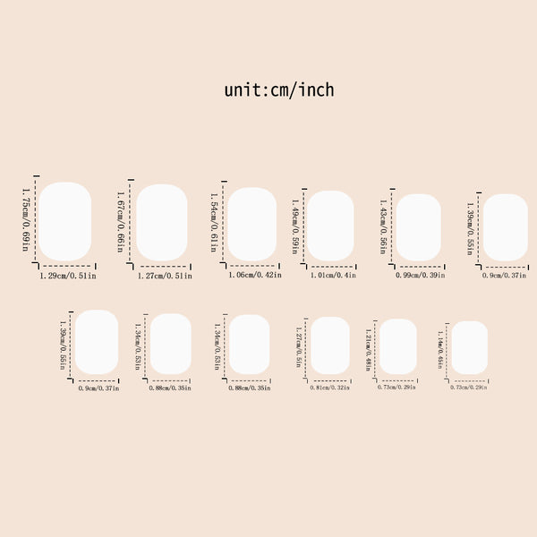 12 sizes/24 pcs press on nail