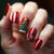 Christmas tree snowflake manicure