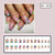 24 pieces short square flower nail patch