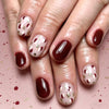 Burgundy polka dot