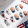 Independence Day Red White Blue Fireworks Glitter French