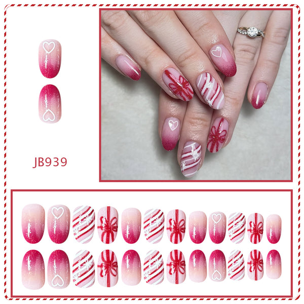 24pcs/Set Press On Nails JB939