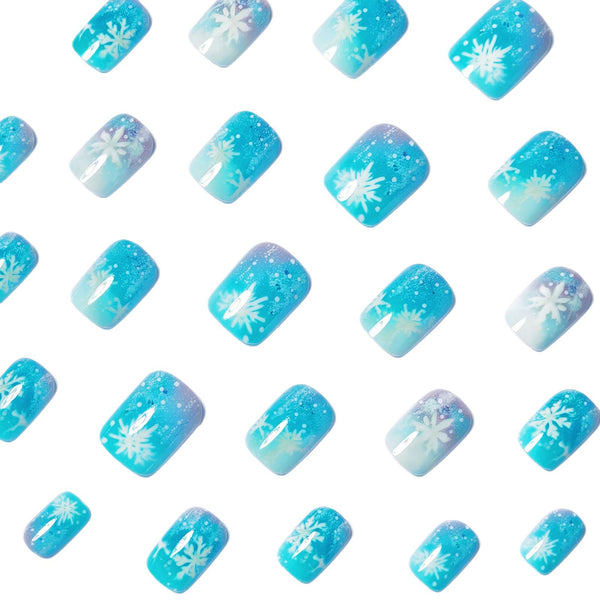 12 Sizes-24 Pcs Press On Nails White w-240