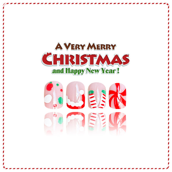 24pcs/Set Press On Nails JB949