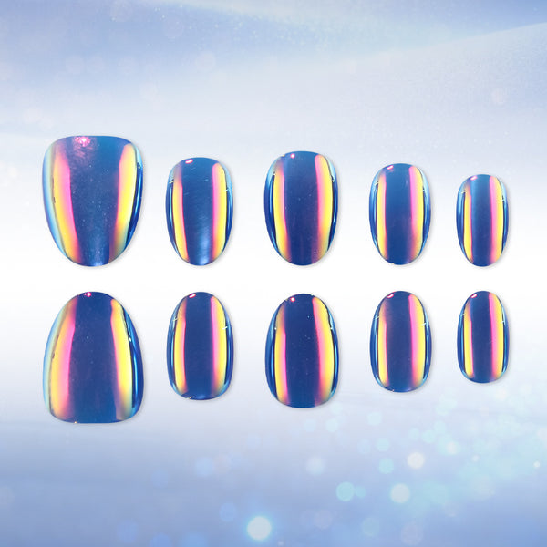 Blue and Purple Symphony Cat's Eye Aurora 32 pieces