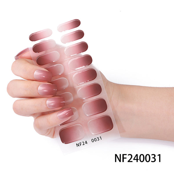 Semicured UV gel nail sticker kit