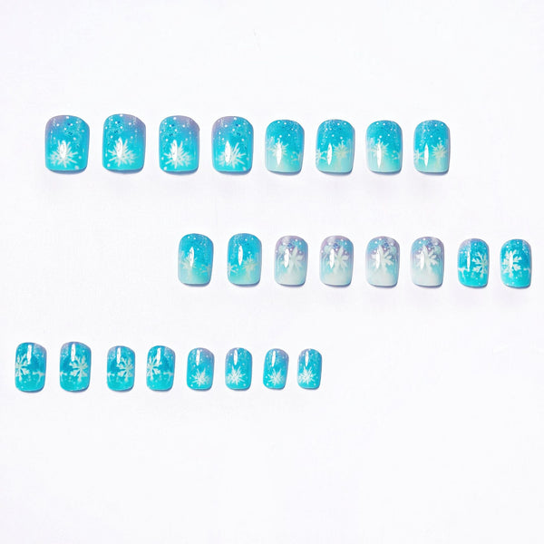 12 Sizes-24 Pcs Press On Nails White w-240