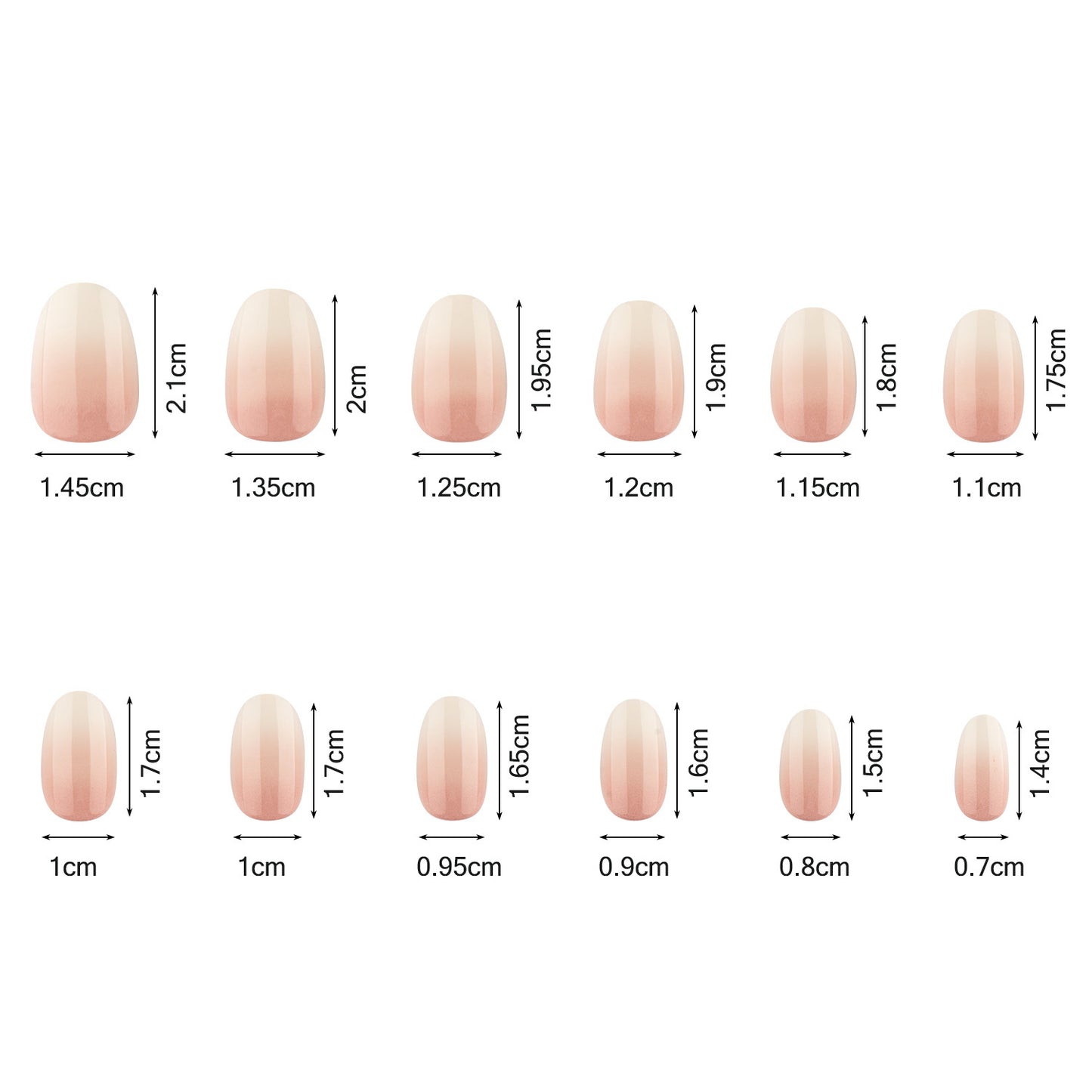 240 pieces of boxed ballet square fake nails