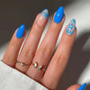 30 pcs Blue flowers