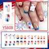 Independence Day Red White Blue Fireworks Glitter French
