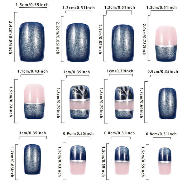 24pcs/Set Press On Nails