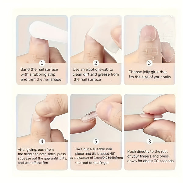 24pcs/Set Press On Nails Star