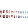 12 Sizes-24 Pcs Press On Nails FD155-B7