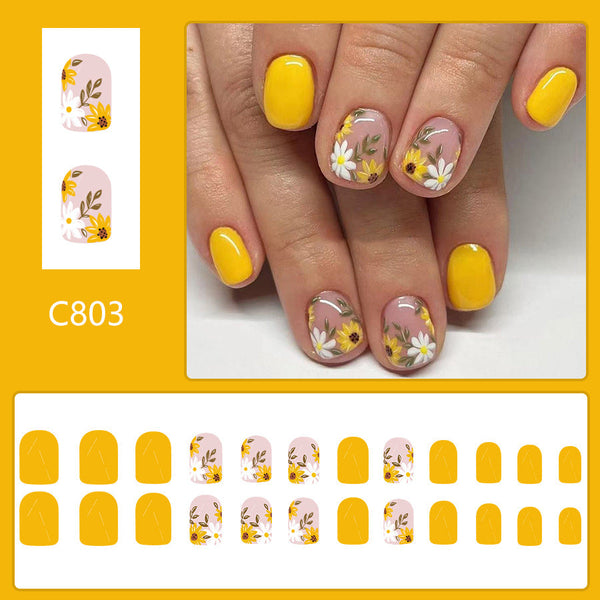 12 Sizes-24 Pcs Press On Nails C803