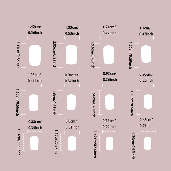 24pcs/Set Press On Nails M11