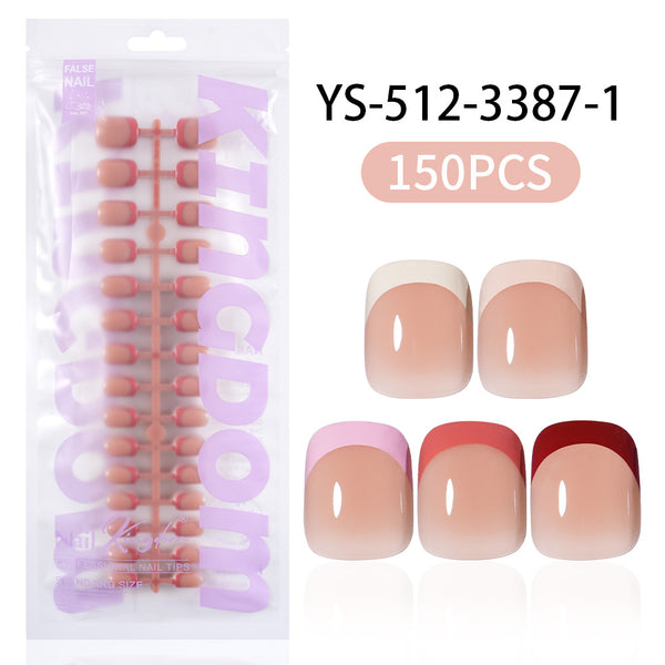 Five-color square patch manicure 150 pieces