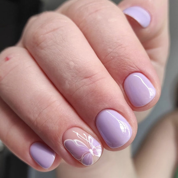 Butterfly purple manicure