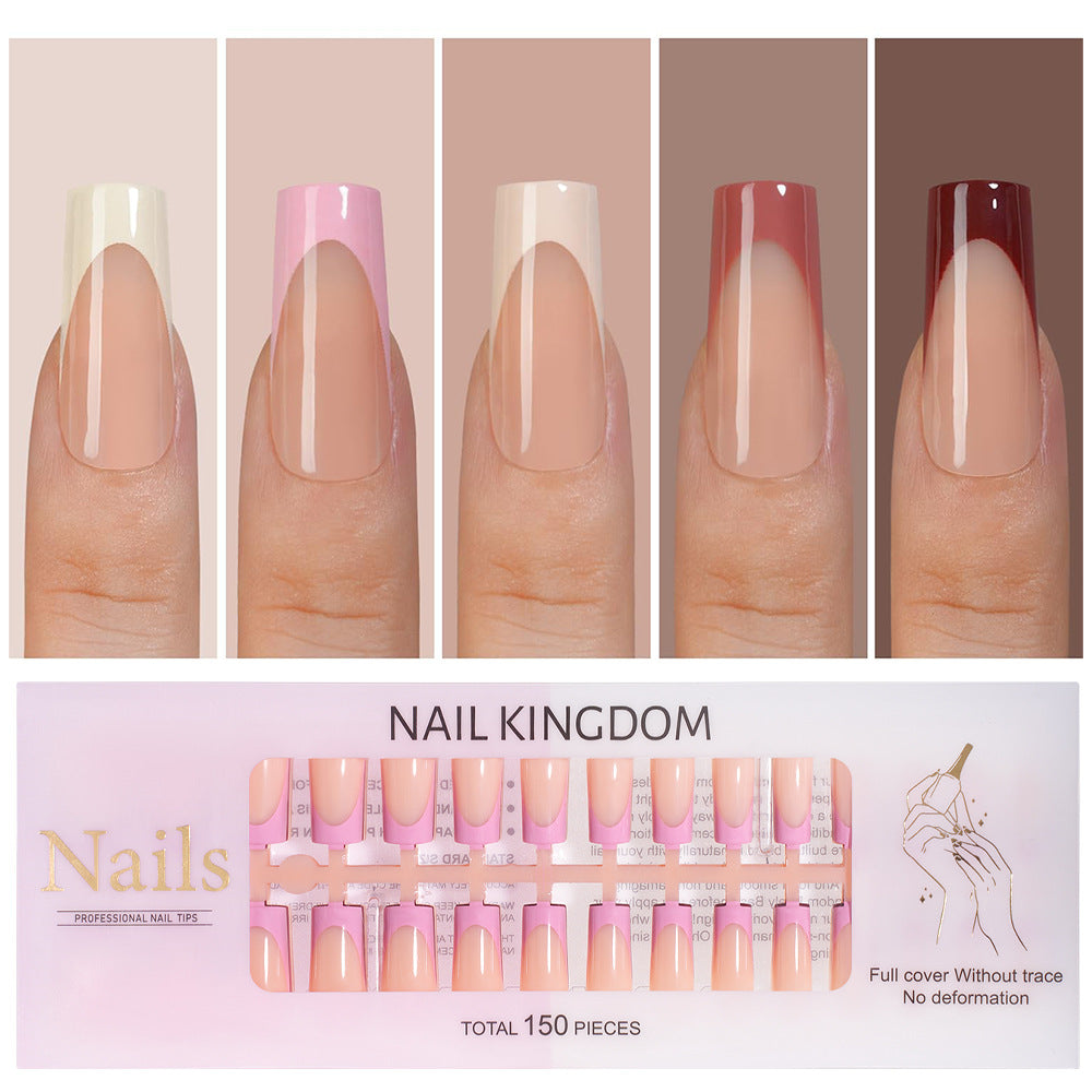 Five-color square patch manicure 150 pieces