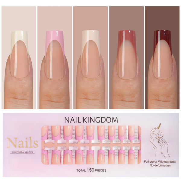 Five-color square patch manicure 150 pieces