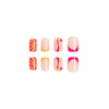 Orange Hill Pattern Nail Enhancement