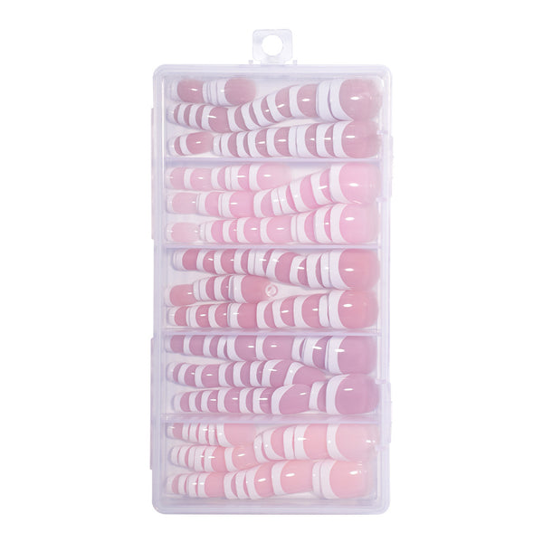 Five-color rectangular almond manicure 150 pieces