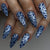 Ice blue cat's eye leopard print