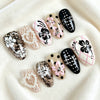 30 pieces Hibiscus black and white lace
