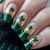 Golden Flash Lucky Clover Nail Art