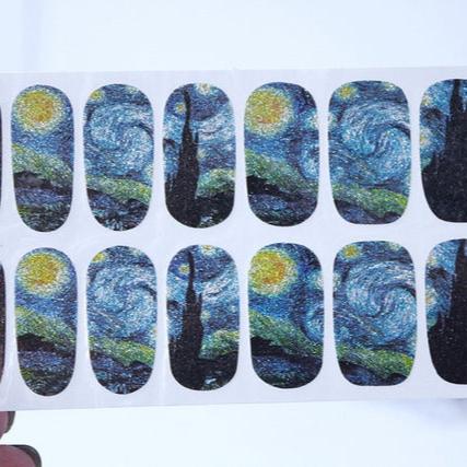 Nail wraps Van Gogh decals