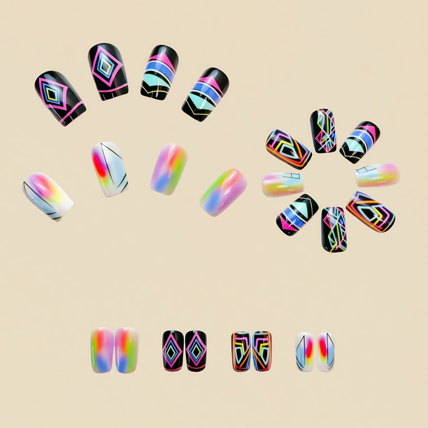 24pcs/Set Press On Nails