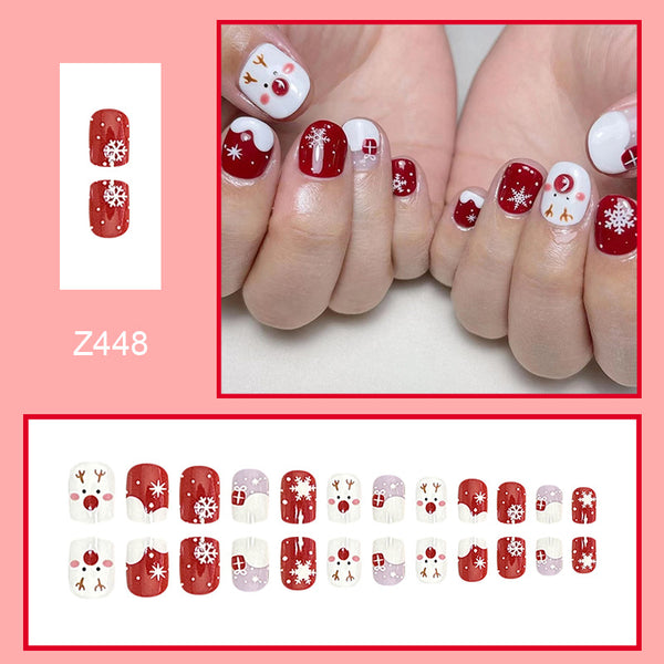 Cartoon Elk Nail Art