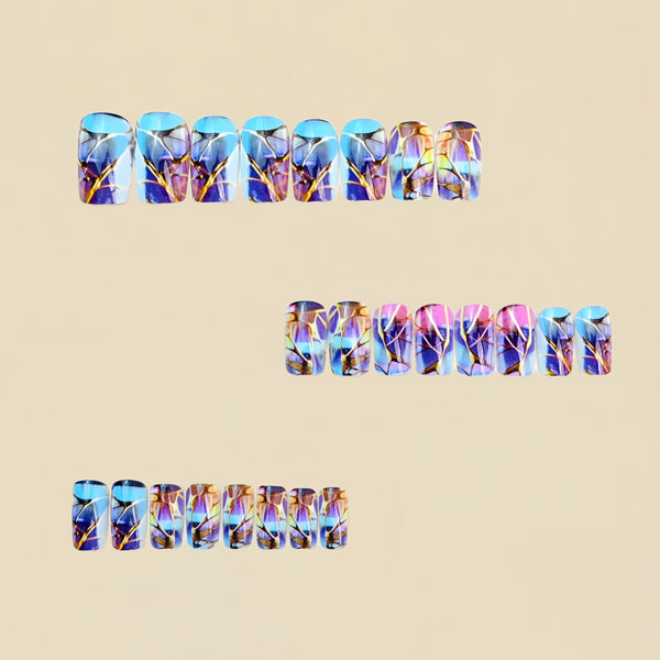 24pcs/Set Press On Nails Y989