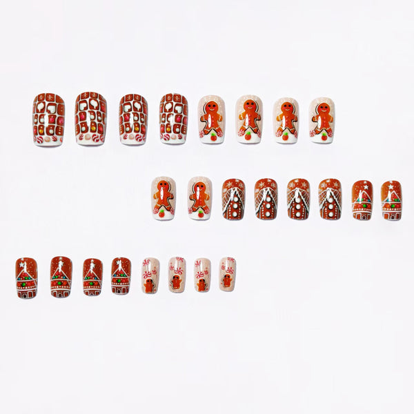 Snow manicure Christmas decoration snowman