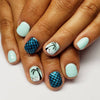 Blue fish scales