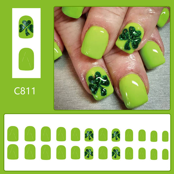 12 Sizes-24 Pcs Press On Nails C811