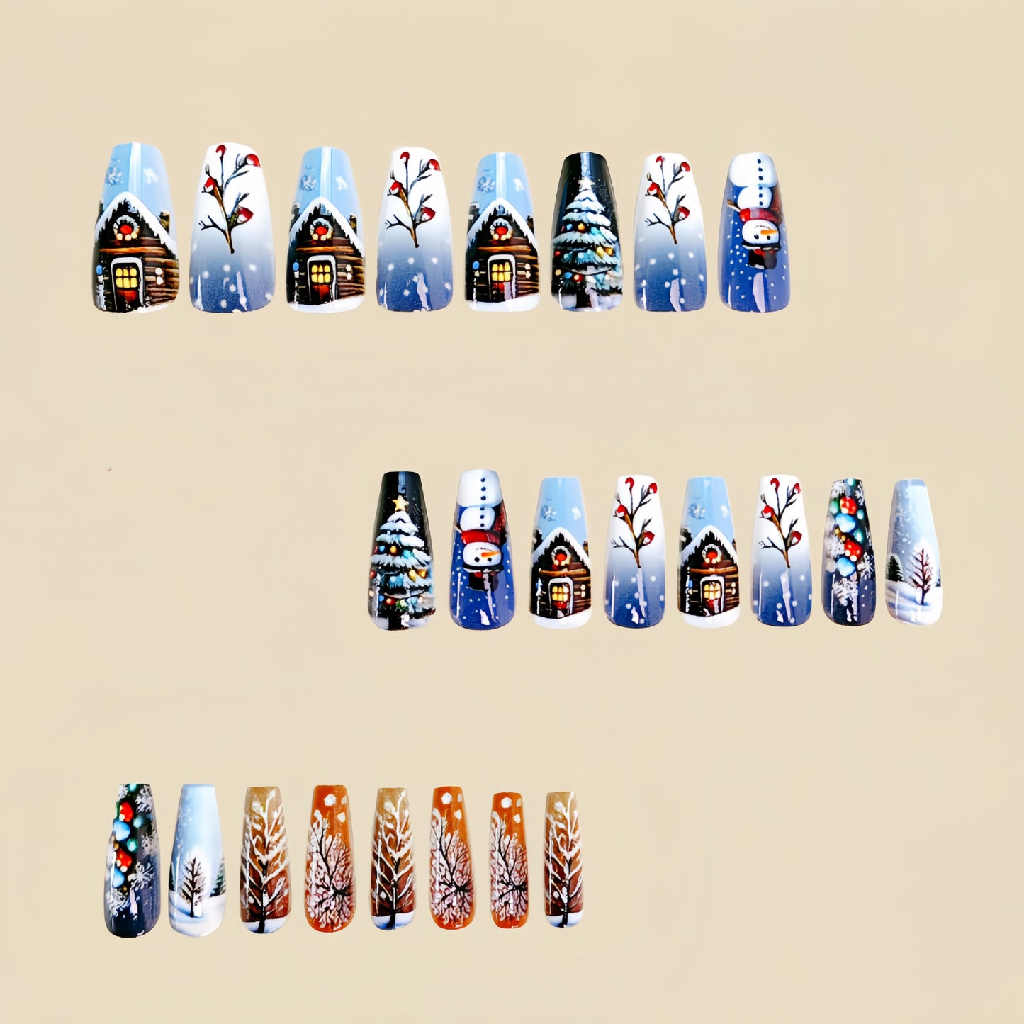 24pcs/Set Press On Nails