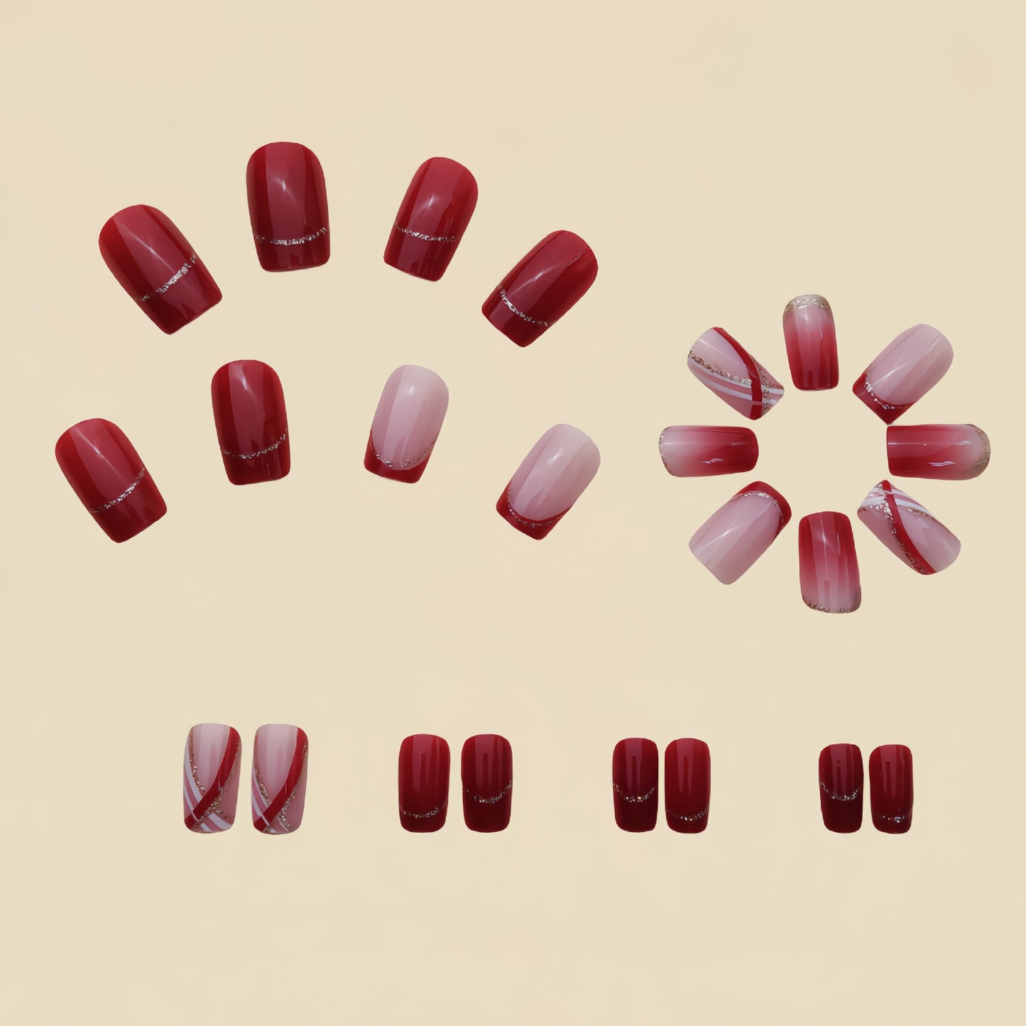 24pcs/Set Press On Nails