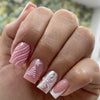 24pcs/Set Press On Nails JB977 pink Christmas tree