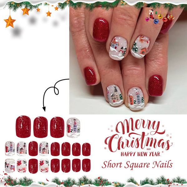 24pcs/Set Press On Nails JB911