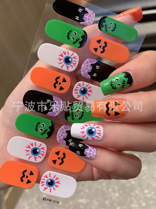 Halloween new nail wraps full stickers